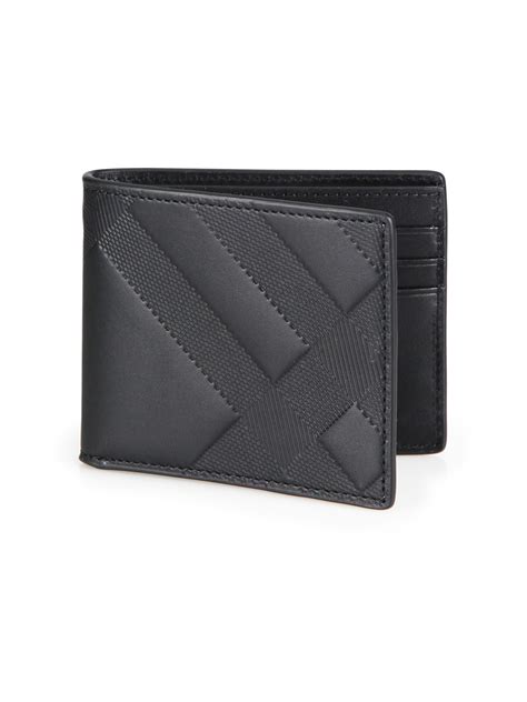 burberry mens wallet leather|Burberry embossed leather wallet.